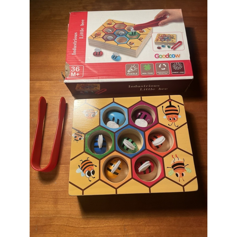 Industrious Little Bee Puzzle by Goodcow 36 Months+ Wooden Kids Toddler Toy